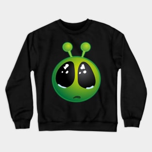 Funny Alien Monster ET Extraterrestrial Martian Green Man Emoji for Women, Men and Kids 1 Crewneck Sweatshirt